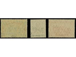 1920, Großer Innendienst 60 Pfg.-2 M. kpl., ungebraucht, 2 M. oben mit zwei verkürzten Zahnspitzen, sonst einwandfrei, die üb