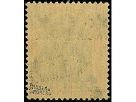 1920, Germania mit lebhaftlilagrauem Netzunterdruck, 1 Mark auf 30 Pfennig, Spitzen nach oben, mit Aufdruckfehler von Feld 85