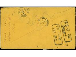 1851/57, 12 c. black, a pair and a single, margins in places and right-hand stamp lightly creased, tied by neat „DU BUQÜE JUL