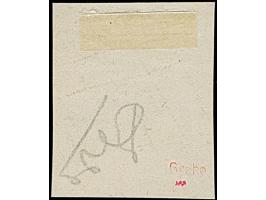 1 Sch. braun, allseits breitrandig mit kreuzweise aufgesetzten Strichstempel. Tadellos. Fotoattest Dr. Mozek BPP (2026)