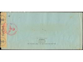 1942, Flugpost 4 auf 4 Dinar, waagerechter Dreierstreifen mit Zufrankatur mit Stempel “BEOGRAD -6.VIII.42” auf großformatigem