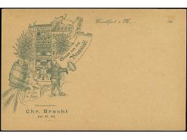 Privat-Brief-Verkehr: 1893, Ganzsachenkarte 2 Pfg. braun mit rückseitigem Bildzudruck “Gruss aus dem Braustübl” mit Abbildung