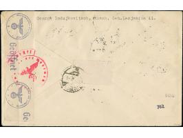 1942, Anti-Freimaurer Ausstellung 0,5-4 Dinar mit Zufrankatur, sauber mit Stempel “NIS -6.I.42” auf gering fleckigem, leicht 