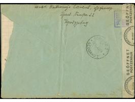 1941, 12 Dinar mit Stempel “KRAGUJEVAC 11.VI.42” auf Eil-R-Brief nach Beograd mit Zensurstreifen links, einmal senkrecht gefa