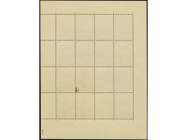 1942, Für die Armen 2-20 Dinar, kompletter Kleinbogen, im Herzstück jede Marke mit Stecherzeichen, postfrisch, tadellos, sign