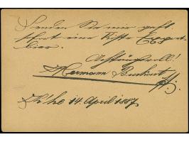 Karlsruhe-Privat-Brief-Verkehr: 1886, Ganzsachenkarte 2 Pfg. mi violettem Ovalstempel “Privat-Brief-Beförderung KARLRUHE E. R