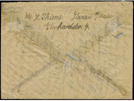 1919, Nationalversammlung 30 Pfg., Zwischenstegpaare mit Stempel “HANAU 14.9.21" auf portogerechtem Fernbrief, übliche Beförd