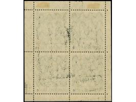 1920, Bayern-Abschied, 20 Mark schwarz, Probedruck von neuer Platte mit abgeschwächtem Schriftzug “BAYERN”, Viererblock im Kl