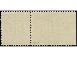 1945, Deutscher Druck, 24 Pfg., gez. 11½:11, waagerechtes Paar vom linken Bogenrand, die linke Marke links ungezähnt, postfri