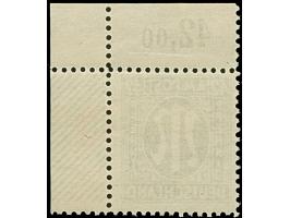 1945, Deutscher Druck, 42 Pfg., gez. 11, rechte obere Bogenecke mit handschriftlicher, roter, vierstelliger Bogenzählnummer “