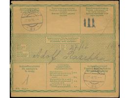1918, Austrian Coat of Arms 40 h. tied by cds. “PROBUZUNA 1.11.1918” to parcel card to Przemysl with arrival mark, minor tran