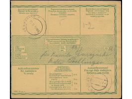 1918, Austrian Coat of Arms 5 h., two singles and 40 h. single together with Emperor Charles I. 30 h., all tied by cyrillic c
