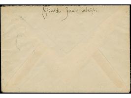 1918, Lublin Issue 10 and 45 h., with additional franking Austrian Fieldpost stamps 3h. single and block of four and postage 