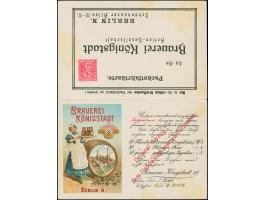 Berlin-Berliner Packetfahrt Gesellschaft: 1900, Ganzsachen-Doppelkarte auf Privat-Bestellung 1+2 Pfg. rot der Brauerei Königs