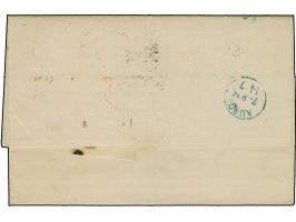 1866, Coat of Arms 1 k. black/orange yellow, 3 k. black/green and 10 k. reddish brown/blue, fresh colours, neatly tied by Pol