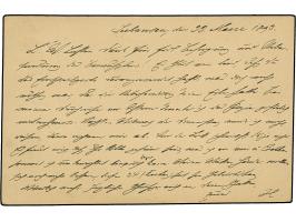 1890, Krone/Adler 3 Pfg. im waagerechten Oberrand-Paar mit klarem Rahmenstempel “SEEHAUSEN KR. WANZLEBEN 22.3.93” auf Postkar