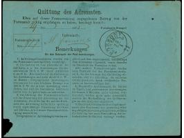 1871, Austria Franz Joseph 10 kr. blue tied by cds. "IHUROCZSZ.MARTON 26.1. to complete money order to Preßburg with arrival 