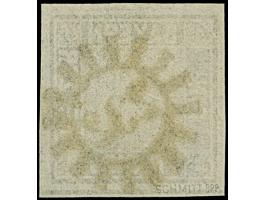 1849, 1 Kr. schwarz, Platte 1, gleichmäßig sehr breitrandig geschnitten mit Zwischenlinien und vom unteren Bogenrand, sauber 