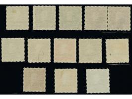 1918, nicht ausgegebene Werte mit waagerechtem schwarzen Aufdruck "Montenegro": 3 Heller im waagerechten Paar und 5 Heller-90