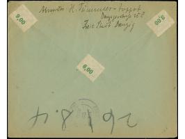 1924, Ansichten 1 G. mit Plattenfehler “gebogener senkrechter Strich im ”O" und abweichendes “i” und Zufrankatur Wappen 20 Pf