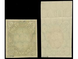 Kogge 3 und 10 M., undurchstochen, 10 M. mit Oberrand, nur dort gefaltet, postfrisch, einwandfrei, sign. Kniep BPP