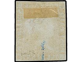 1848/59, Early impression 1 d. orange-vermilion, nice fresh colour, tiny touched, but mostly clear margins,lightly cancelled 