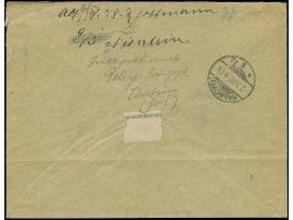 PETSCHILI: Germania 3 Pfg. dunkelorangebraun, zwei Einzelwerte zusammen mit Germania 2 Pfg. grau, farbfrisch und bis auf den 