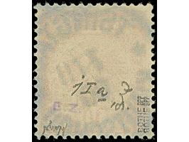 1900, 1. Tsingtau-Ausgabe, Diagonaler Aufdruck, 5 auf 10 Pfg. lebhaftlilarot, Aufdrucktype 3, ohne Blaustrich, farbfrisch und