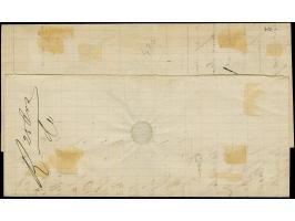 1880, “POSTAHANE-I SHAM 1279” Folded envelope from Damas to Beyrouth with pair and single 20 Pa. green, all tied by clear all