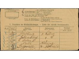 2 M. im senkrechten Paar, mit 80 Pfg., 3 Stück 20 Pfg. und 2 Stück 5 Pfg., mit Stempel "HOHEWARTE 12/6 13 auf 'Briefkarte' fü