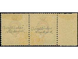 1890, Amtlicher Neudruck 5 M. dunkelgraugrün/karminrot/schwarz, waagerechtes Paar mit linkem Seitenrand, farbfrisch und gut g