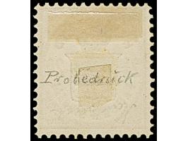1876, 20 Pfg. rot/gelb/grün, Probedruck auf dickem, ungummierten Papier mit Linienzähnung 12½, sehr schön farbfrisch und gut 