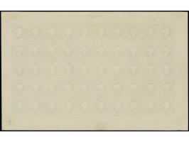 HAMBURGER: 1891/95, ½ Sch. dunkeolivgrün/tiefrosa, durchstochen, kompletter Bogen, Feld 17 mit typischem Zwickelfehler, postf