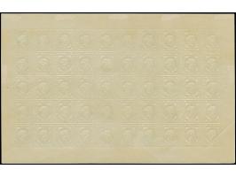 HAMBURGER: 1891/95, ½ Sch. hellgrün/fleischfarben, durchstochen, kompletter Bogen, Feld 17 mit typischem Zwickelfehler, postf