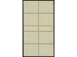 1883/99, ½ d. , coulor trial in green, 8 pairs, imperforated between, in gutter block (folded at gutter), mint never hinged, 