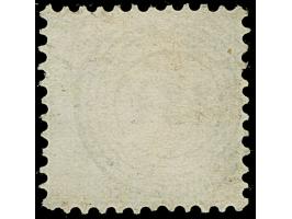 1 Kr. silbergrau, farbfrisch und bis auf einen etwas verkürzten Eckzahn einwandfrei gezähnt, sehr schön entwertet durch glask