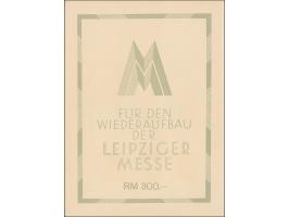 1946, Leipziger Messe-Block als Sonderblock im Großformat mit Wasserzeichen 1 X, ungebraucht ohne Gummi, einwandfrei, kpl. mi
