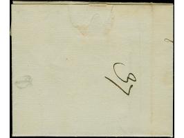 1781, "T" (Tournai) on entire letter to Gand, rated "3" sols (1729 Tariff General)