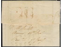 1814, "ANVERS". straight-line on entire unpaid letter to Porto, rated upon arrival in manuscript "480" reis foreign rate +"40