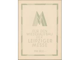 1946, Leipziger Messe-Block im großformatigen Sonderdruck mit Wasserzeichen “Stufen steigend”, Blocktype I, mit üblichem Sond