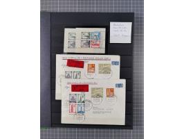 1945/49, postfrische, ungebrauchte und gestempelte Partie in 3 Steckbüchern, dabei u.a. 3 Rotkreuz-Blocks mit Fotoattesten We