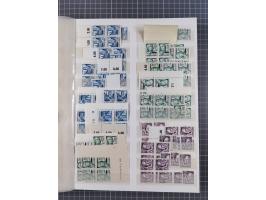 1945/49, postfrische, ungebrauchte und gestempelte Partie in 3 Steckbüchern, dabei u.a. 3 Rotkreuz-Blocks mit Fotoattesten We