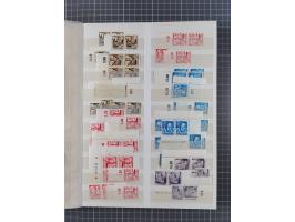 1945/49, postfrische, ungebrauchte und gestempelte Partie in 3 Steckbüchern, dabei u.a. 3 Rotkreuz-Blocks mit Fotoattesten We