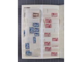 1945/49, postfrische, ungebrauchte und gestempelte Partie in 3 Steckbüchern, dabei u.a. 3 Rotkreuz-Blocks mit Fotoattesten We