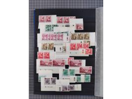 1945/49, postfrische, ungebrauchte und gestempelte Partie in 3 Steckbüchern, dabei u.a. 3 Rotkreuz-Blocks mit Fotoattesten We