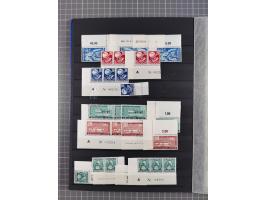 1945/49, postfrische, ungebrauchte und gestempelte Partie in 3 Steckbüchern, dabei u.a. 3 Rotkreuz-Blocks mit Fotoattesten We