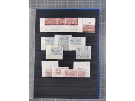 1945/49, postfrische, ungebrauchte und gestempelte Partie in 3 Steckbüchern, dabei u.a. 3 Rotkreuz-Blocks mit Fotoattesten We