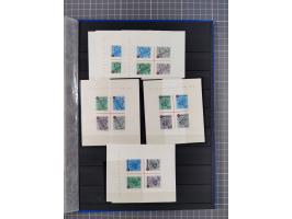 1945/49, postfrische, ungebrauchte und gestempelte Partie in 3 Steckbüchern, dabei u.a. 3 Rotkreuz-Blocks mit Fotoattesten We