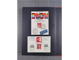 1948/65 (ca.), postfrische, wenig ungebrauchte und gestempelte reichhaltige Partie in vier Steckbüchern, dabei mehrere Postho