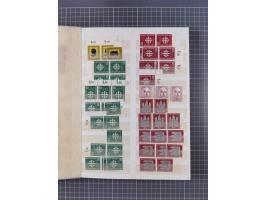1948/65 (ca.), postfrische, wenig ungebrauchte und gestempelte reichhaltige Partie in vier Steckbüchern, dabei mehrere Postho